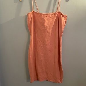 Pink spaghetti strap bodycon dress
